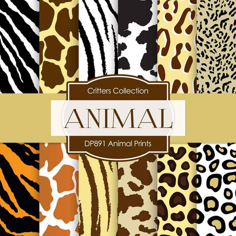 Animal Prints Digital Paper DP891 - Digital Paper Shop