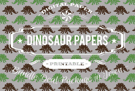 Digital Papers - Dinosaur Papers Bundle Deal - Digital Paper Shop