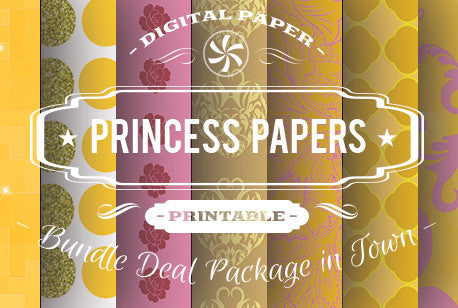 Digital Papers - Princess Papers Bundle Deal - Digital Paper Shop