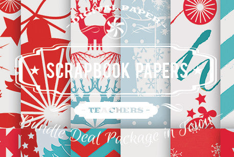 Digital Papers - Scrapbook Papers Bundle Deal - Digital Paper Shop