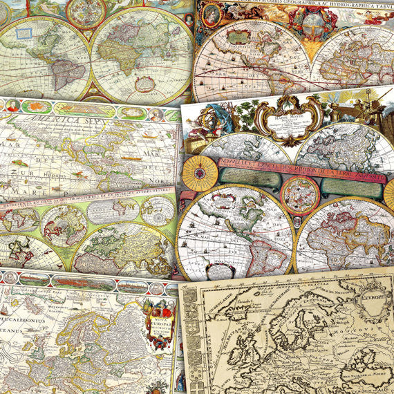 The Great things to do with Vintage Maps Digital Papers