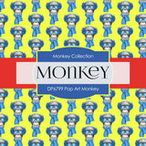Pop Art Monkey Digital Paper DP6799