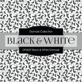 Black and White Damask Digital Paper DP4037