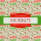 New Year Monkey Digital Paper DP6805