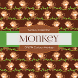 Cartoon Monkey Digital Paper DP6794