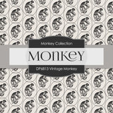 Vintage Monkey Digital Paper DP6813