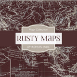 Rusty Maps Digital Paper DP1444