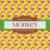 Cartoon Monkey Digital Paper DP6794