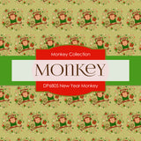 New Year Monkey Digital Paper DP6805