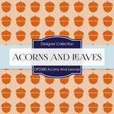 Acorns And Leaves Digital Paper DP2380