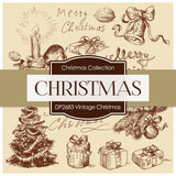 Vintage Christmas Digital Paper DP2683