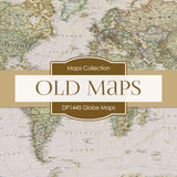 Globe Maps Digital Paper DP1445