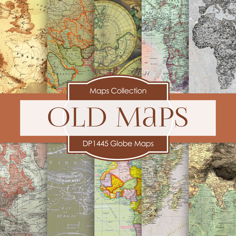 Globe Maps Digital Paper DP1445