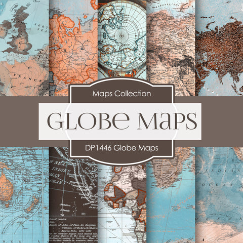 Globe Maps Digital Paper DP1446