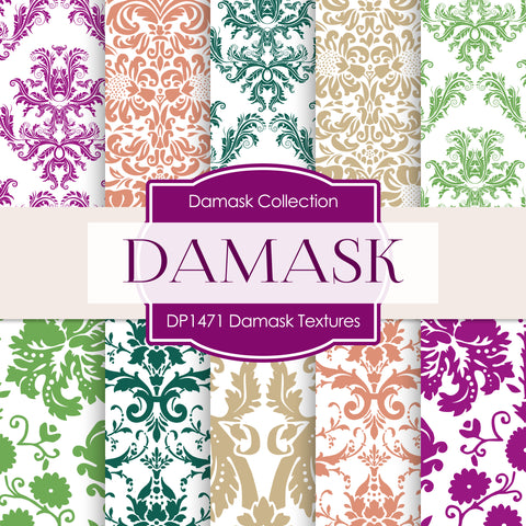 Damask Textures Digital Paper DP1471