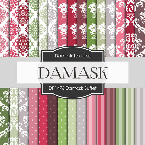 Damask Buffet Digital Paper DP1476