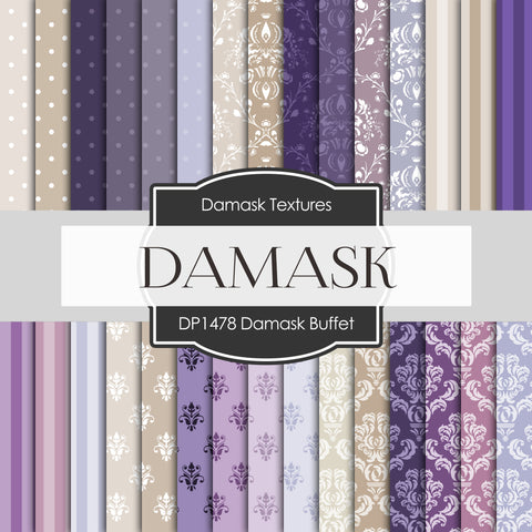 Damask Buffet Digital Paper DP1478