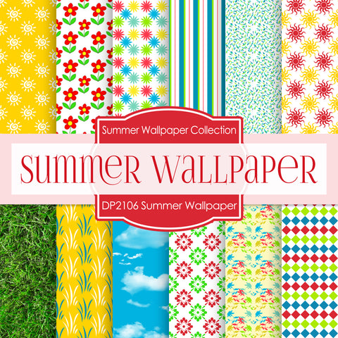 Summer Wallpaper Digital Paper DP2106