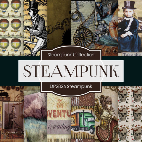 Steampunk Digital Paper DP2826