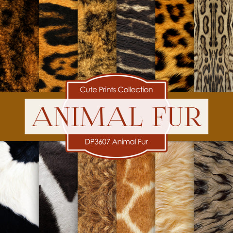 Animal Fur Print Digital Paper DP3610