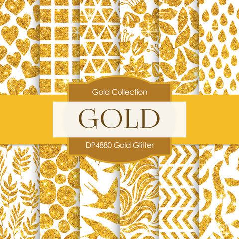 Gold Glitter Digital Paper DP4880