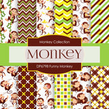 Funny Monkey Digital Paper DP6798