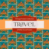 Travel Posters Digital Paper DP6905 - Digital Paper Shop