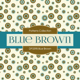 Blue Brown Digital Paper DP3398 - Digital Paper Shop