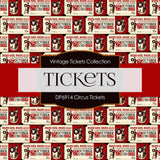 Circus Ticket Digital Paper DP6914 - Digital Paper Shop