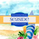 Sunny Seaside Digital Paper DP6433 - Digital Paper Shop