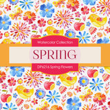 Spring Flowers Digital Paper DP6216B - Digital Paper Shop