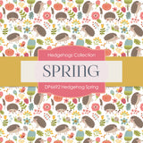 Hedgehog Spring Digital Paper DP6692 - Digital Paper Shop
