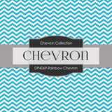 Rainbow Chevron Digital Paper DP4069B - Digital Paper Shop - 2