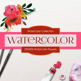 Watercolor Flowers Digital Paper DP6005 - Digital Paper Shop - 2