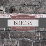 Grunge Bricks Digital Paper DP2271 - Digital Paper Shop