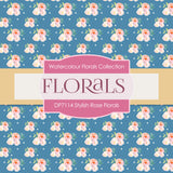 Stylish Rose Florals Digital Paper DP7114 - Digital Paper Shop