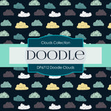 Doodle Clouds Digital Paper DP6712 - Digital Paper Shop