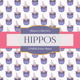 B-day Hippo Digital Paper DP6836 - Digital Paper Shop