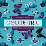 Geometric Butterflies Digital Paper DP3253A - Digital Paper Shop