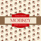 Sock Monkey Digital Paper DP4301A - Digital Paper Shop