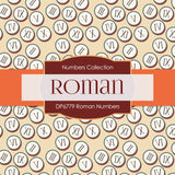 Roman Numbers Digital Paper DP6779 - Digital Paper Shop