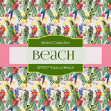 Tropical Beach Digital Paper DP7077 - Digital Paper Shop