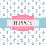 Hippo Cuteness Digital Paper DP6834 - Digital Paper Shop