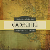 Maps of Oceania Digital Paper DP6495 - Digital Paper Shop