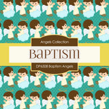 Baptism Angels Digital Paper DP6508 - Digital Paper Shop