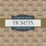 Vintage Ticket Digital Paper DP6928 - Digital Paper Shop