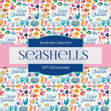 Seashells Digital Paper DP7103 - Digital Paper Shop