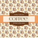 Coffee Menu Digital Paper DP7046 - Digital Paper Shop