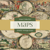 Vintage Maps Digital Paper DP4937 - Digital Paper Shop