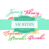 Months Digital Paper DW039 - Digital Paper Shop